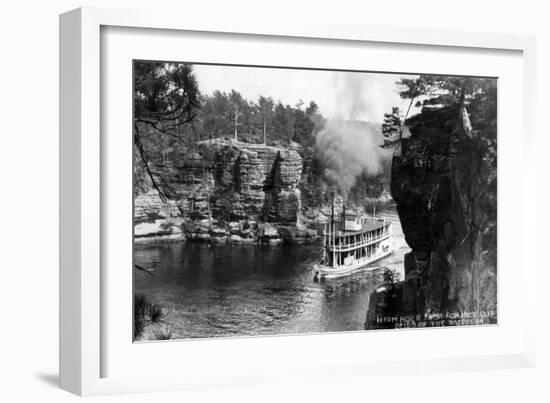 Wisconsin Dells, Wisconsin - High Rock from Romance Cliff, Steamer-Lantern Press-Framed Art Print