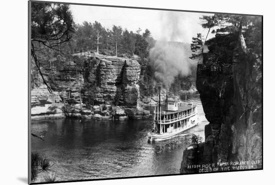 Wisconsin Dells, Wisconsin - High Rock from Romance Cliff, Steamer-Lantern Press-Mounted Art Print