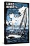 Wisconsin - Lake Mendota - Sailboat - Scratchboard-Lantern Press-Stretched Canvas