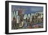 Wisconsin - Large Letter Scenes-Lantern Press-Framed Art Print