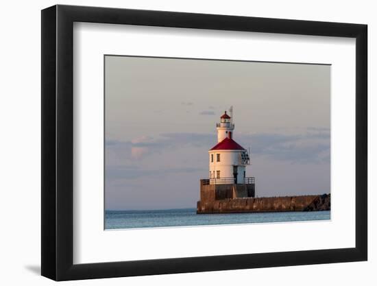 Wisconsin Point Lighthouse Near Superior, Wisconsin, USA-Chuck Haney-Framed Photographic Print