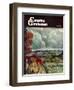 "Wisconsin River Valley," Country Gentleman Cover, October 1, 1946-J. Steuart Curry-Framed Giclee Print