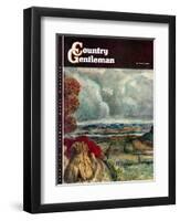 "Wisconsin River Valley," Country Gentleman Cover, October 1, 1946-J. Steuart Curry-Framed Giclee Print