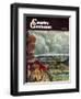 "Wisconsin River Valley," Country Gentleman Cover, October 1, 1946-J. Steuart Curry-Framed Giclee Print