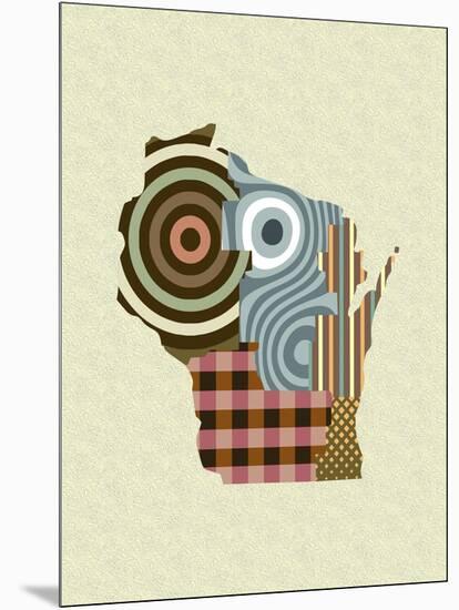 Wisconsin State Map-Lanre Adefioye-Mounted Premium Giclee Print