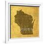 Wisconsin State Words-David Bowman-Framed Giclee Print