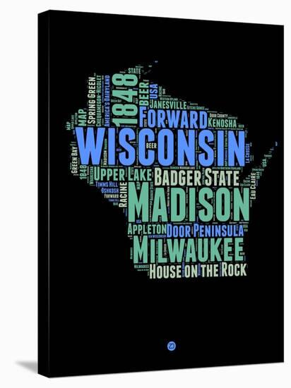 Wisconsin Word Cloud 1-NaxArt-Stretched Canvas