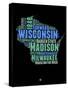 Wisconsin Word Cloud 1-NaxArt-Stretched Canvas