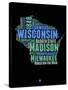 Wisconsin Word Cloud 1-NaxArt-Stretched Canvas