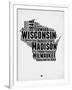 Wisconsin Word Cloud 2-NaxArt-Framed Art Print