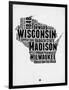 Wisconsin Word Cloud 2-NaxArt-Framed Art Print