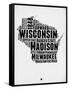 Wisconsin Word Cloud 2-NaxArt-Framed Stretched Canvas