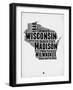 Wisconsin Word Cloud 2-NaxArt-Framed Art Print