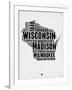 Wisconsin Word Cloud 2-NaxArt-Framed Art Print