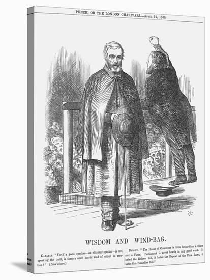 Wisdom and Wind-Bag, 1866-John Tenniel-Stretched Canvas