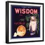 Wisdom Brand - Edison, California - Citrus Crate Label-Lantern Press-Framed Art Print