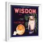 Wisdom Brand - Edison, California - Citrus Crate Label-Lantern Press-Framed Art Print