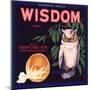 Wisdom Brand - Edison, California - Citrus Crate Label-Lantern Press-Mounted Art Print