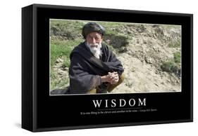 Wisdom: Inspirational Quote and Motivational Poster-null-Framed Stretched Canvas