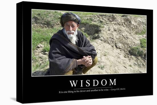 Wisdom: Inspirational Quote and Motivational Poster-null-Stretched Canvas