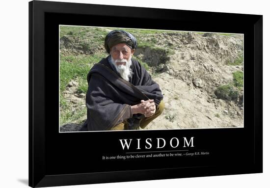 Wisdom: Inspirational Quote and Motivational Poster-null-Framed Premium Photographic Print
