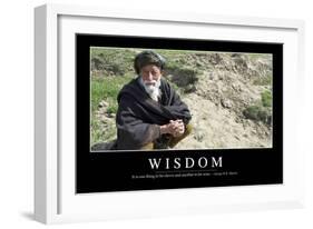 Wisdom: Inspirational Quote and Motivational Poster-null-Framed Photographic Print