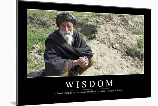 Wisdom: Inspirational Quote and Motivational Poster-null-Mounted Photographic Print