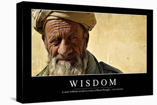 Wisdom: Inspirational Quote and Motivational Poster-null-Stretched Canvas