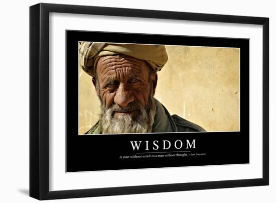 Wisdom: Inspirational Quote and Motivational Poster-null-Framed Photographic Print