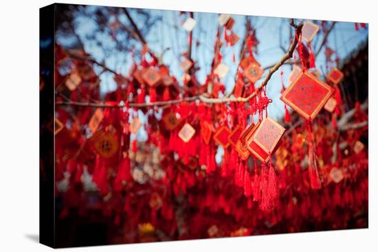 Wish Cards in a Buddhist Temple in Beijing, China-Tepikina Nastya-Stretched Canvas