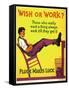 Wish or work?-null-Framed Stretched Canvas