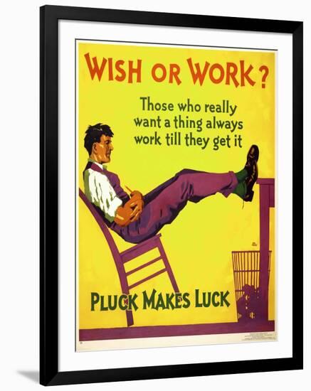 Wish or work?-null-Framed Giclee Print