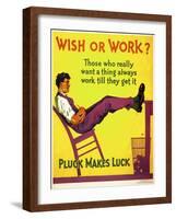 Wish or work?-null-Framed Giclee Print