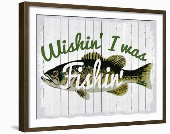 Wishin' I Was Fishin'-null-Framed Giclee Print