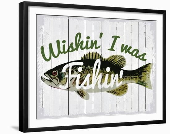 Wishin' I Was Fishin'-null-Framed Giclee Print