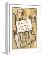 Wishing You a Happy Father's Day, Tools-null-Framed Art Print