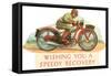 Wishing You a Speedy Recovery, Motorcycle Racer-null-Framed Stretched Canvas