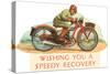 Wishing You a Speedy Recovery, Motorcycle Racer-null-Stretched Canvas