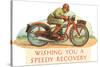 Wishing You a Speedy Recovery, Motorcycle Racer-null-Stretched Canvas