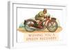 Wishing You a Speedy Recovery, Motorcycle Racer-null-Framed Art Print