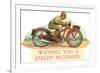 Wishing You a Speedy Recovery, Motorcycle Racer-null-Framed Premium Giclee Print