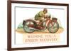 Wishing You a Speedy Recovery, Motorcycle Racer-null-Framed Premium Giclee Print