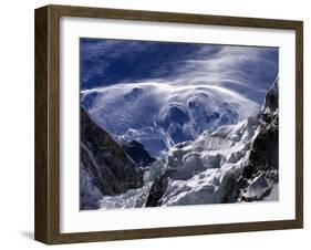 Wispy Clouds Form Near the Peaks Surrounding Mount Everest-null-Framed Premium Photographic Print