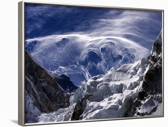 Wispy Clouds Form Near the Peaks Surrounding Mount Everest-null-Framed Photographic Print