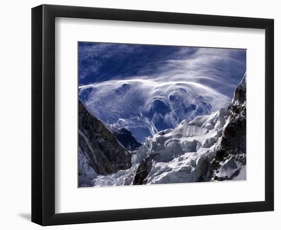 Wispy Clouds Form Near the Peaks Surrounding Mount Everest-null-Framed Photographic Print