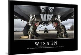 Wissen: Motivationsposter Mit Inspirierendem Zitat-null-Mounted Photographic Print