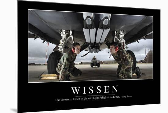 Wissen: Motivationsposter Mit Inspirierendem Zitat-null-Mounted Photographic Print