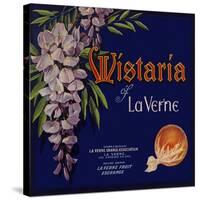 Wistaria Brand - La Verne, California - Citrus Crate Label-Lantern Press-Stretched Canvas