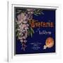 Wistaria Brand - La Verne, California - Citrus Crate Label-Lantern Press-Framed Art Print