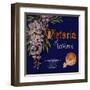 Wistaria Brand - La Verne, California - Citrus Crate Label-Lantern Press-Framed Art Print